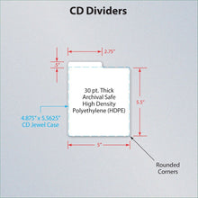 Load image into Gallery viewer, Compact Disc Dividers (25 Dividers)