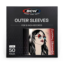 Load image into Gallery viewer, BCW:  12 Inch Outer Record Sleeves - 4 MIL - 50 Pack