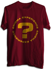 Load image into Gallery viewer, Enigma Experience - Unisex T-Shirt:  Question Mark (Maroon)