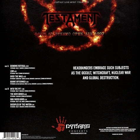 Testament - Live At Dynamo Open Air 1997 (Vinyl/Record) – The
