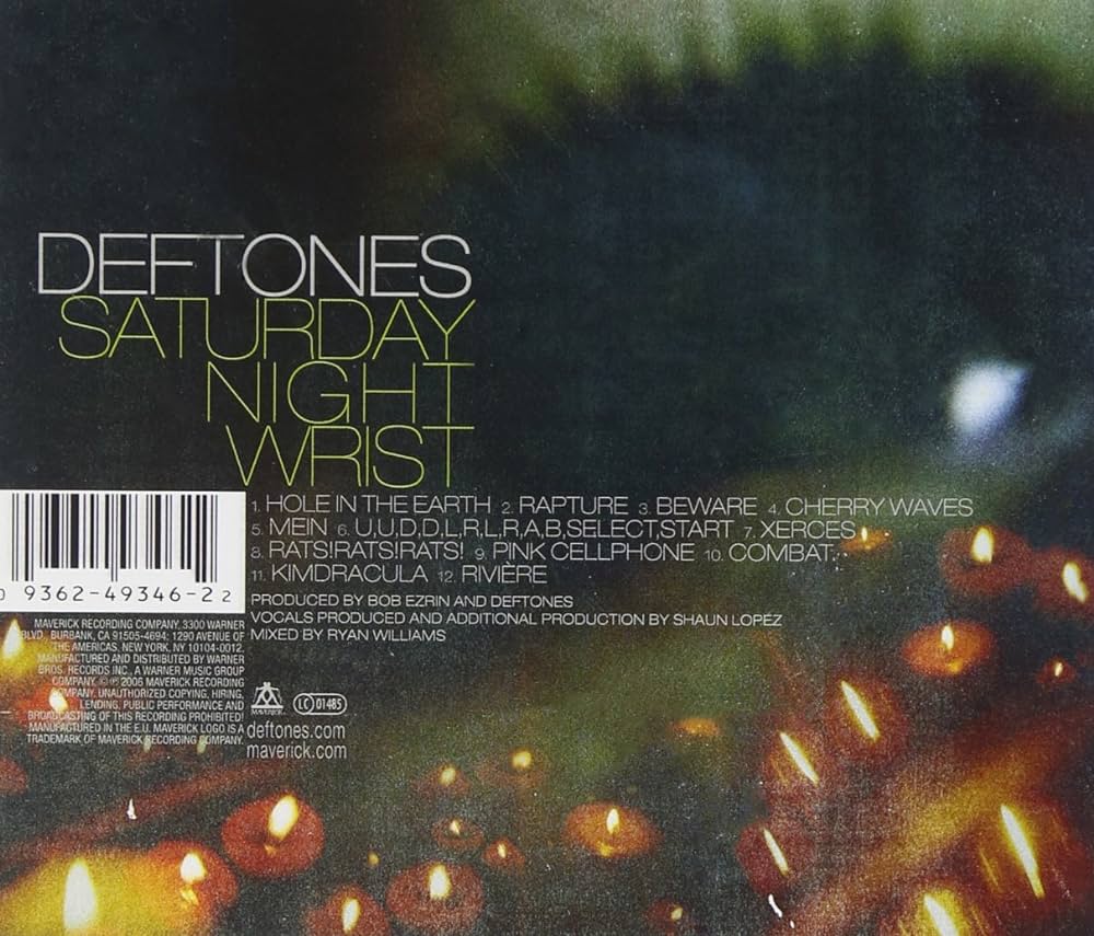 Deftones - Saturday Night Wrist (CD) – The Cosmic Peddler