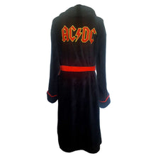 Cargar imagen en el visor de la galería, AC/DC - Unisex Bathrobe:  Logo / Back Print (Black)