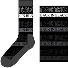 Cargar imagen en el visor de la galería, AC/DC - Unisex Ankle Socks:  Back In Black (Black)