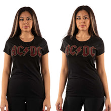 Load image into Gallery viewer, AC/DC - Female T-Shirt:  Color Logo / Bellished (Black)
