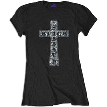 Cargar imagen en el visor de la galería, Black Sabbath - Female T-Shirt:  Cross / Embellished (Black)