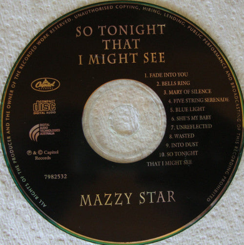 洋楽 Mazzy Star So Tonight That I Might See Mazzy Star - So Tonight That I Might See CD – The Cosmic Peddler
