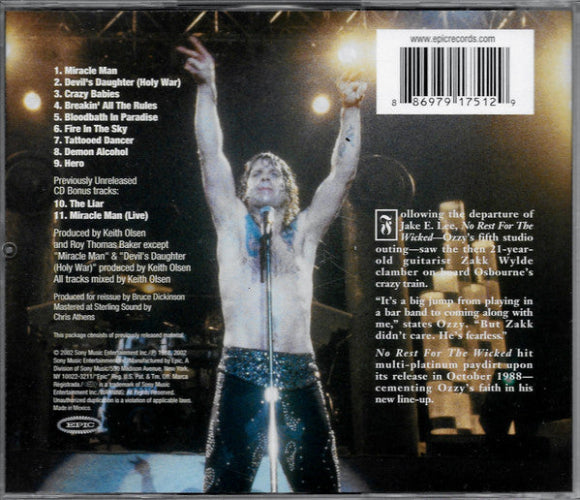 Ozzy Osbourne - No Rest For The Wicked (CD-New-Repress) – The