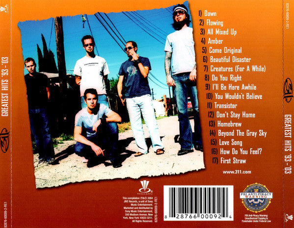 311 - Greatest Hits '93 - '03 (CD) – The Cosmic Peddler