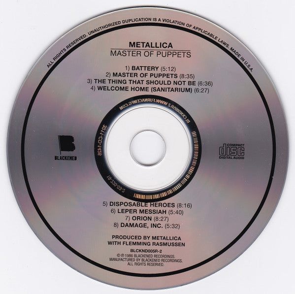 LLICA メタリカ　MASTER OF PUPPETS Metallica - Master of Puppets - Amazon.com Music