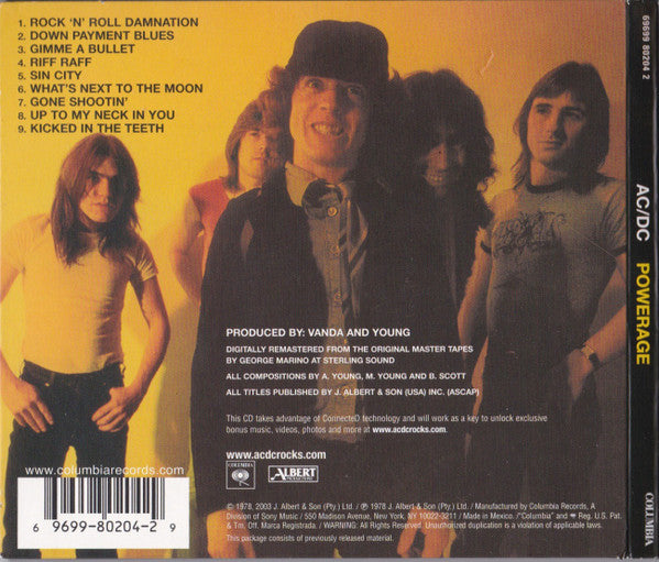 AC/DC - Powerage (CD) – The Cosmic Peddler