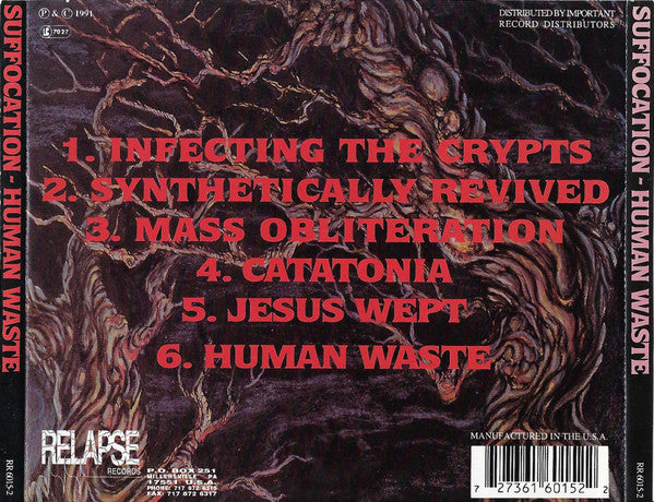 Suffocation - Human Waste (CD) – The Cosmic Peddler