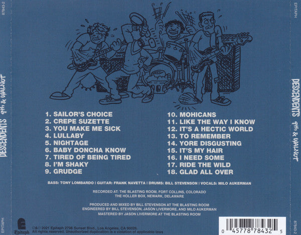 Descendents - 9th & Walnut (CD) – The Cosmic Peddler