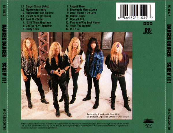 Danger Danger - Screw It! (CD) – The Cosmic Peddler