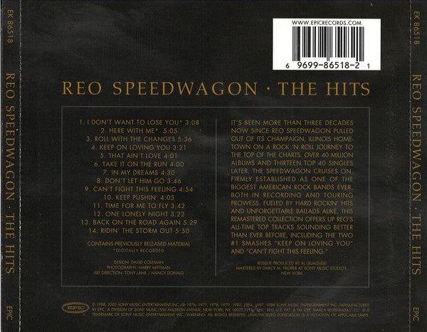 Reo Speedwagon - The Hits (CD) – The Cosmic Peddler