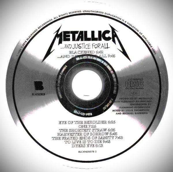 Metallica - And Justice For All (CD) – The Cosmic Peddler