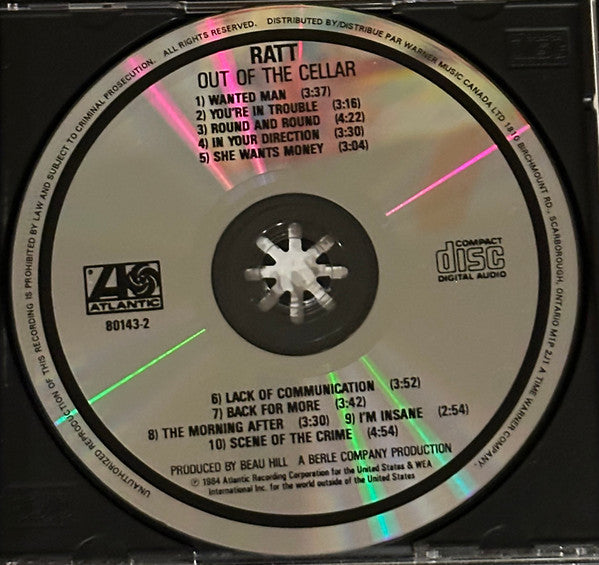 Ratt - Out Of The Cellar (CD) – The Cosmic Peddler