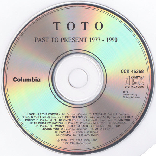 Toto - Past To Present 1977 - 1990 (CD) – The Cosmic Peddler
