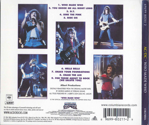 GOOD ROCK SPEED｜AC/DC フォトTシャツ ユニセックス WHO MADE