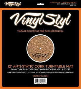 Vinyl Styl - 12" Anti-Static Cork Turntable Mat