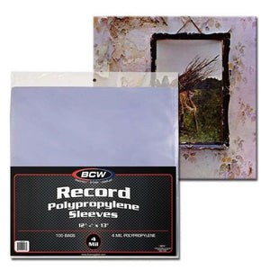 BCW:  33 RPM Record Sleeves - 4 MIL