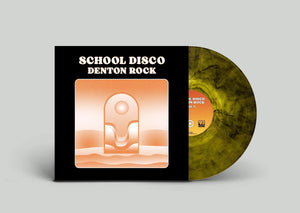 School Disco - Denton Rock vinyl record and cover on a gray background