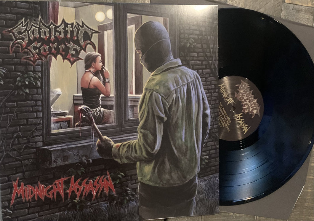 Sadistic Force - Midnight Assassin black vinyl record.