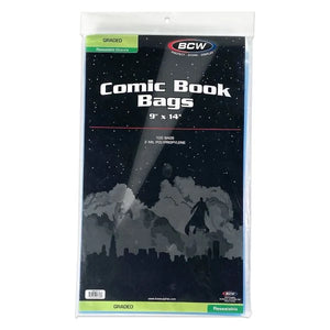 BCW:  Resealable Bag For Graded Comics - 9 x 14