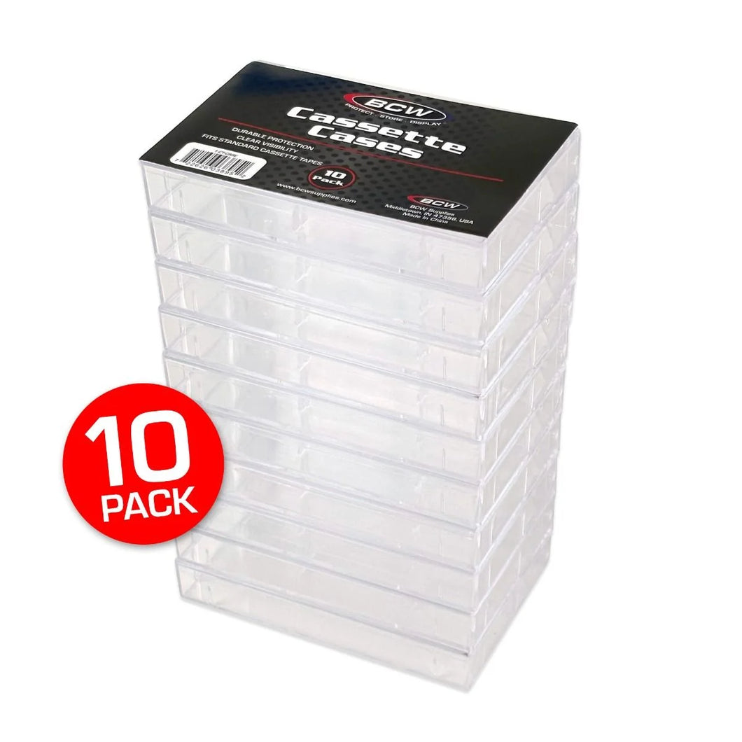 BCW Cassette Tape Cases - 10 Pack