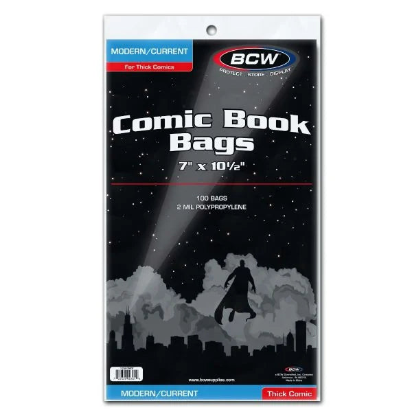 BCW:  Current / Modern Comic Bags - Thick