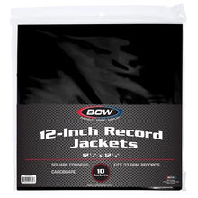 Load image into Gallery viewer, BCW:  12 Inch Record Paper Jacket - No Hole - Black