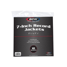 Load image into Gallery viewer, BCW:  7 Inch Record Paper Jacket - No Hole - Black