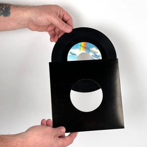 BCW:  7 Inch Record Paper Jacket - With Hole - Black