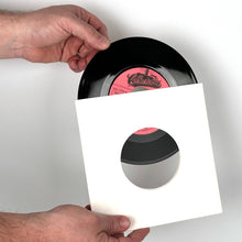 Load image into Gallery viewer, BCW:  7 Inch Record Paper Jacket - With Hole - White