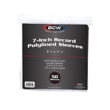 Load image into Gallery viewer, BCW:  7 Inch Record Paper Inner Sleeves - Polylined - With Hole - Black
