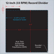 Load image into Gallery viewer, BCW:  12 Inch Record Dividers - Black
