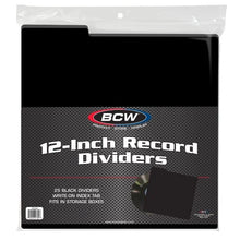 Load image into Gallery viewer, BCW:  12 Inch Record Dividers - Black