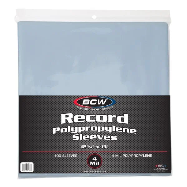 BCW:  33 RPM Record Sleeves - 4 MIL