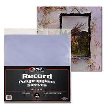 Charger l'image dans la galerie, BCW Record Polypropylene Sleeves packaging with a vinyl record cover in the background