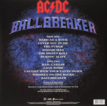 Charger l&#39;image dans la galerie, AC/DC - Ballbreaker back album cover with tracklist and branding.