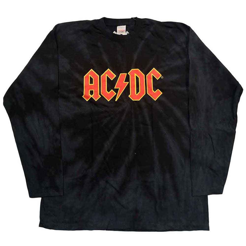 AC/DC Unisex Long Sleeve T-Shirt:  Logo (Wash Collection)