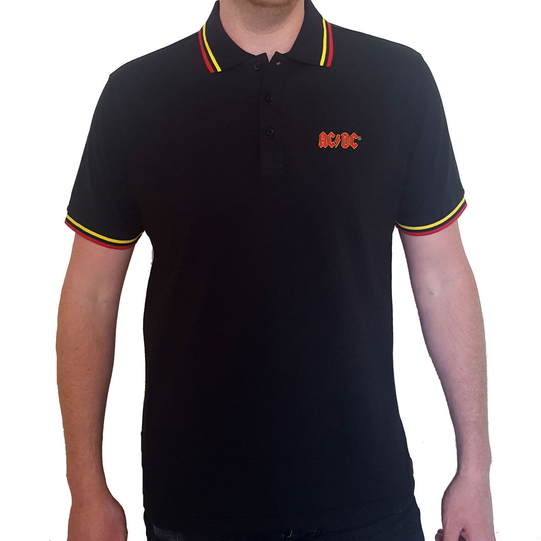 AC/DC - Unisex Polo Shirt:  Classic Logo (Black)