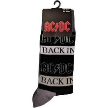 Cargar imagen en el visor de la galería, AC/DC - Unisex Ankle Socks:  Back In Black (Black)