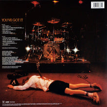 Load image into Gallery viewer, AC/DC - If You Want Blood (You&#39;ve Got It) back album cover with a person lying on the floor next to a drum set