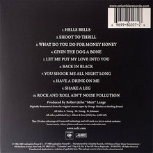 Cargar imagen en el visor de la galería, AC/DC - Back In Black back compact disc cover.
