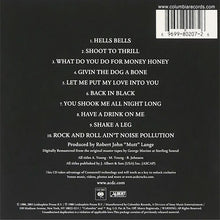 Cargar imagen en el visor de la galería, AC/DC - Back In Black back album cover.