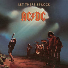 Cargar imagen en el visor de la galería, Cover artwork for AC/DC's album 'Let There Be Rock' featuring a live performance scene with the band on stage.