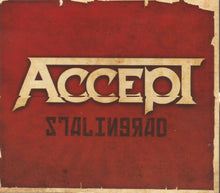 Charger l'image dans la galerie, CD cover art for Accept's album Stalingrad featuring the band's logo in a stylized font on a red background.