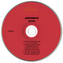Charger l'image dans la galerie, Red CD with Aerosmith album tracklist and Capitol Records logo