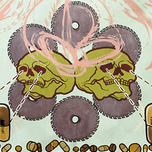 Cargar imagen en el visor de la galería, Artistic depiction of a skull with gears and mechanical elements on a light background