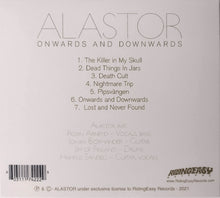 Cargar imagen en el visor de la galería, Alastor - Onwards And Downwards back compact disc cover.